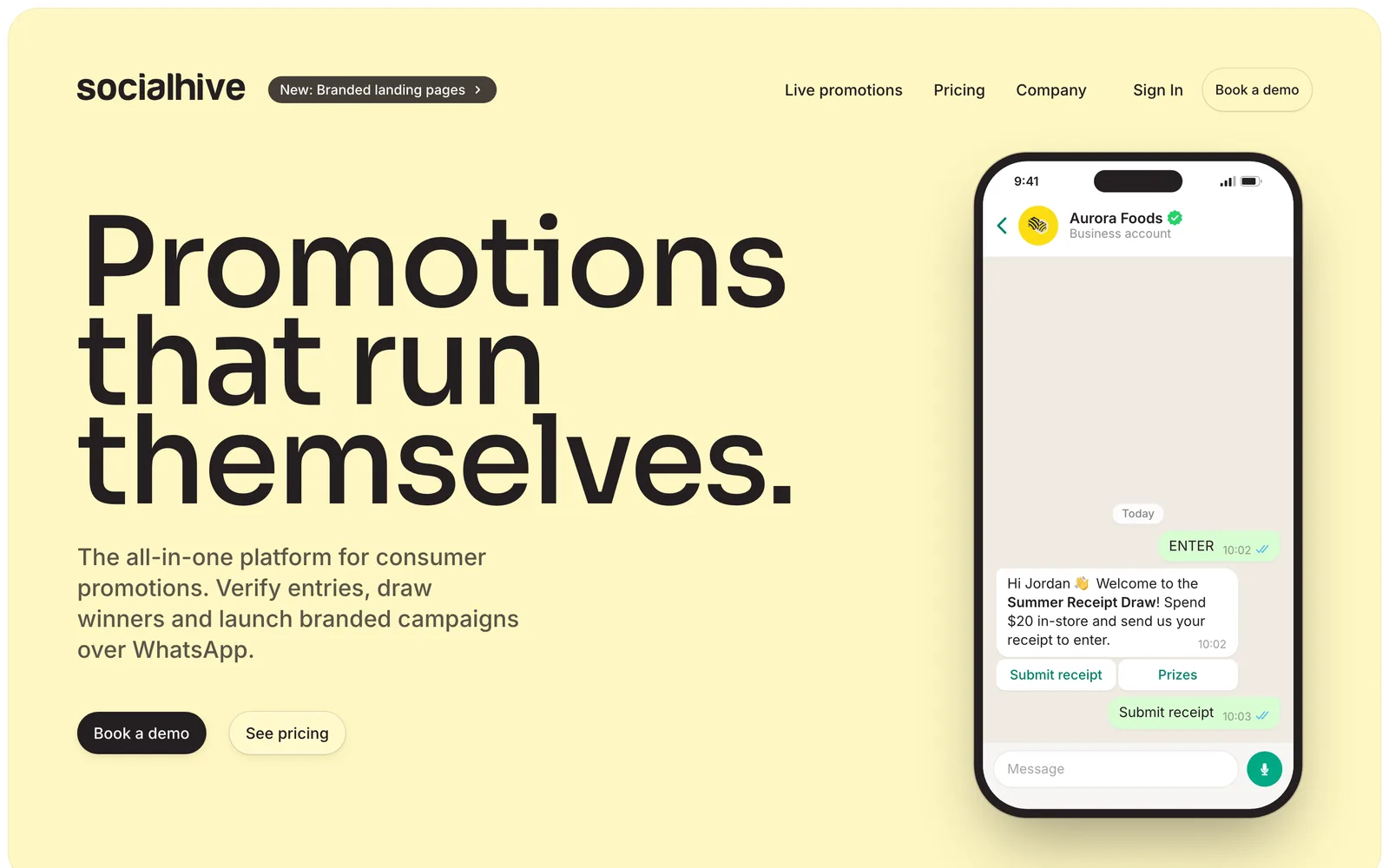Screenshot of SocialHive